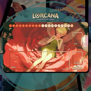 Tappetino da gioco Lorcana TCG - Tinkerbell's Beauty Nap - 24" x 14" pollici (600 x 350 mm) - Gioco di carte collezionabili
