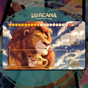 Tapis de jeu Lorcana TCG - Le Roi Lion - Mufasa et Simba - 24 x 14 po. (600 x 350 mm) - Jeu de cartes à collectionner
