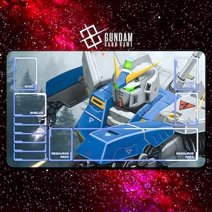 Gundam RX-72NT-1 Playmat - Gundam Card Game - 24&quot; x 14&quot; inches (600 x 350 mm) - Trading Card Game