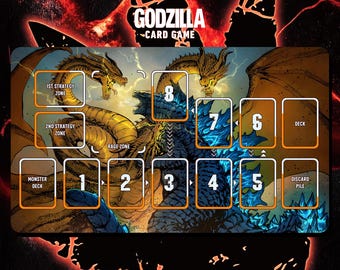 怪獣プレイマット - ゴジラ カードゲーム - 24インチ x 14インチ (600