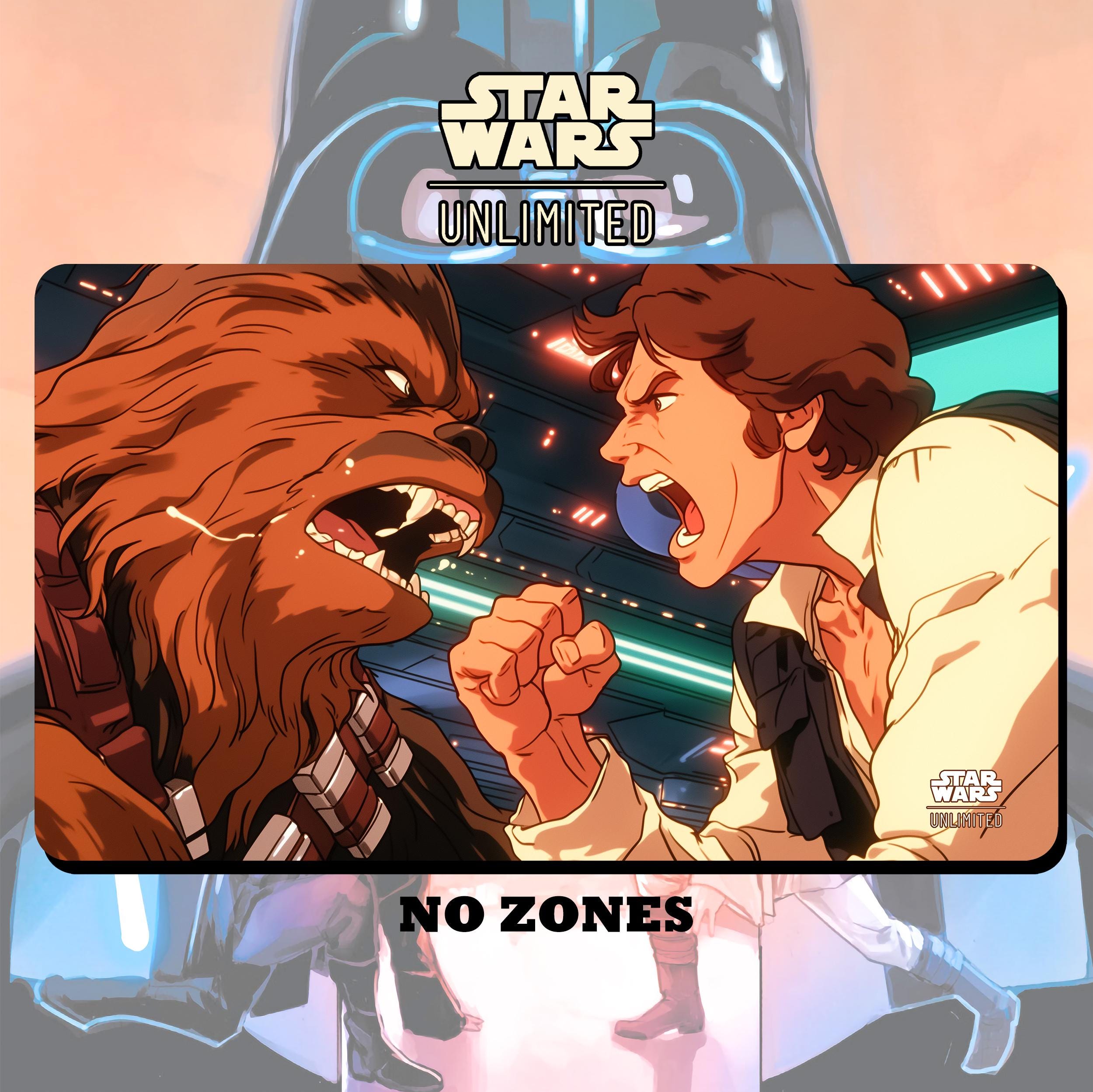 Playmat TCG Star Wars: Unlimited Chewbacca and Han Solo