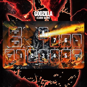 怪獣プレイマット - ゴジラ カードゲーム - 24インチ x 14インチ (600