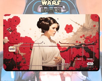 Spielmatte TKG Star Wars: Unlimited Prinzessin Leia - 600 x 350 mm - Trading Card Game