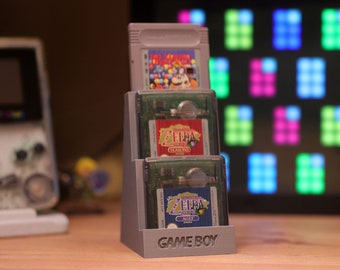 Game Boy Patrone Stand / Display Halter - Hält 3 Spiele, Kompatibel mit verschiedenen Kassetten