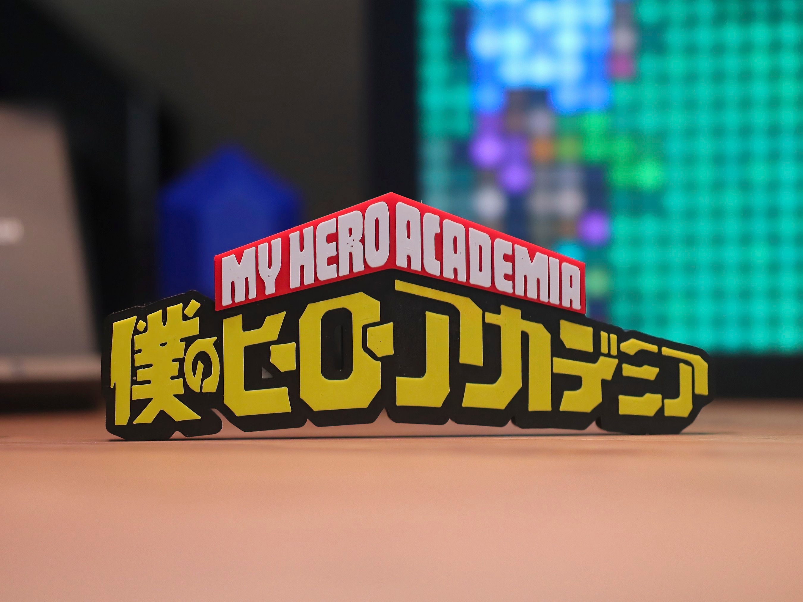 My Hero Academia/Boku No Hero Academia Unofficial 3D Printed Logo Sign, Anime Desk Decor, Shelf Decoration, Manga Display