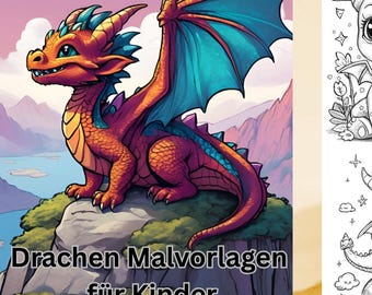 Downloadable coloring pages, adorable baby dragon coloring pages, perfect for children and fantasy lovers.
