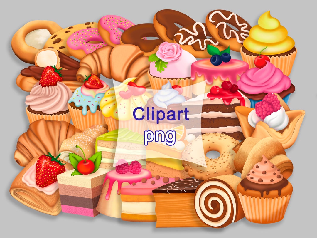 Dessert and Baked Goods Mega Bundle Large Set of Cliparts Digital File