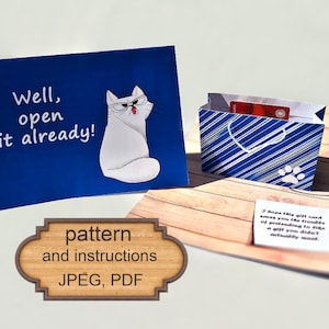 Pop-Up Gift Bag Card – PDF Pattern & Step-by-Step Tutorial | Digital Download
