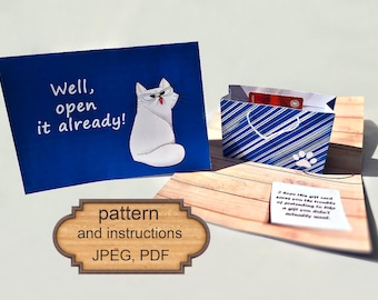 Pop-Up Gift Bag Card – PDF Pattern & Step-by-Step Tutorial | Digital Download