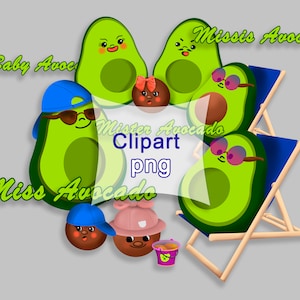 Avocat - Ensemble clipart - Clipart sur le thème de l'amour et de la famille - Prix fixe - Télécharger au format numérique