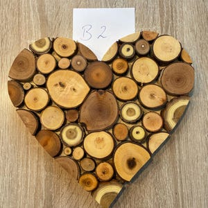 Holzherz, Herz-Türkranz, Astscheiben-Herz, Wand-Dekoration, Valentinstag, Herz, Liebe, Geschenk, Unikat, Muttertag, Frauentag, Weihnachten