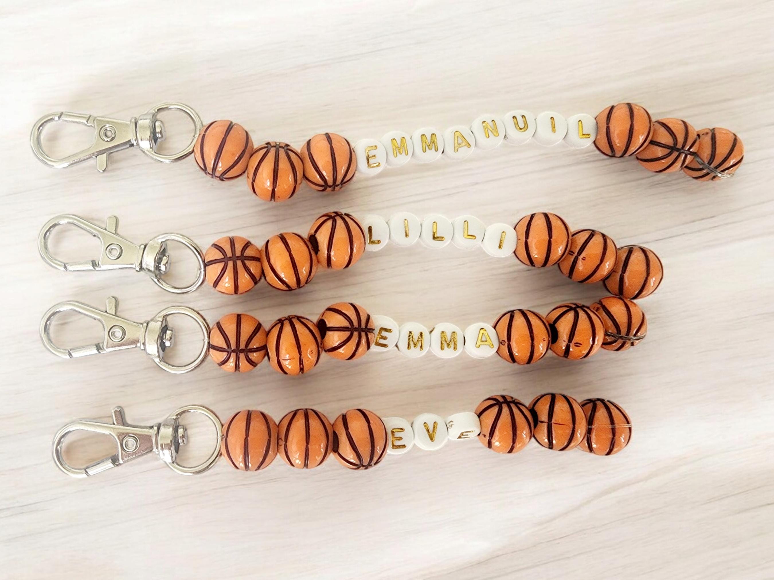 Personalized Basketball Name Keychain, Backpack Tag, School Name Label, Tumbler Charm, Lunchbox Tag, Name Gift