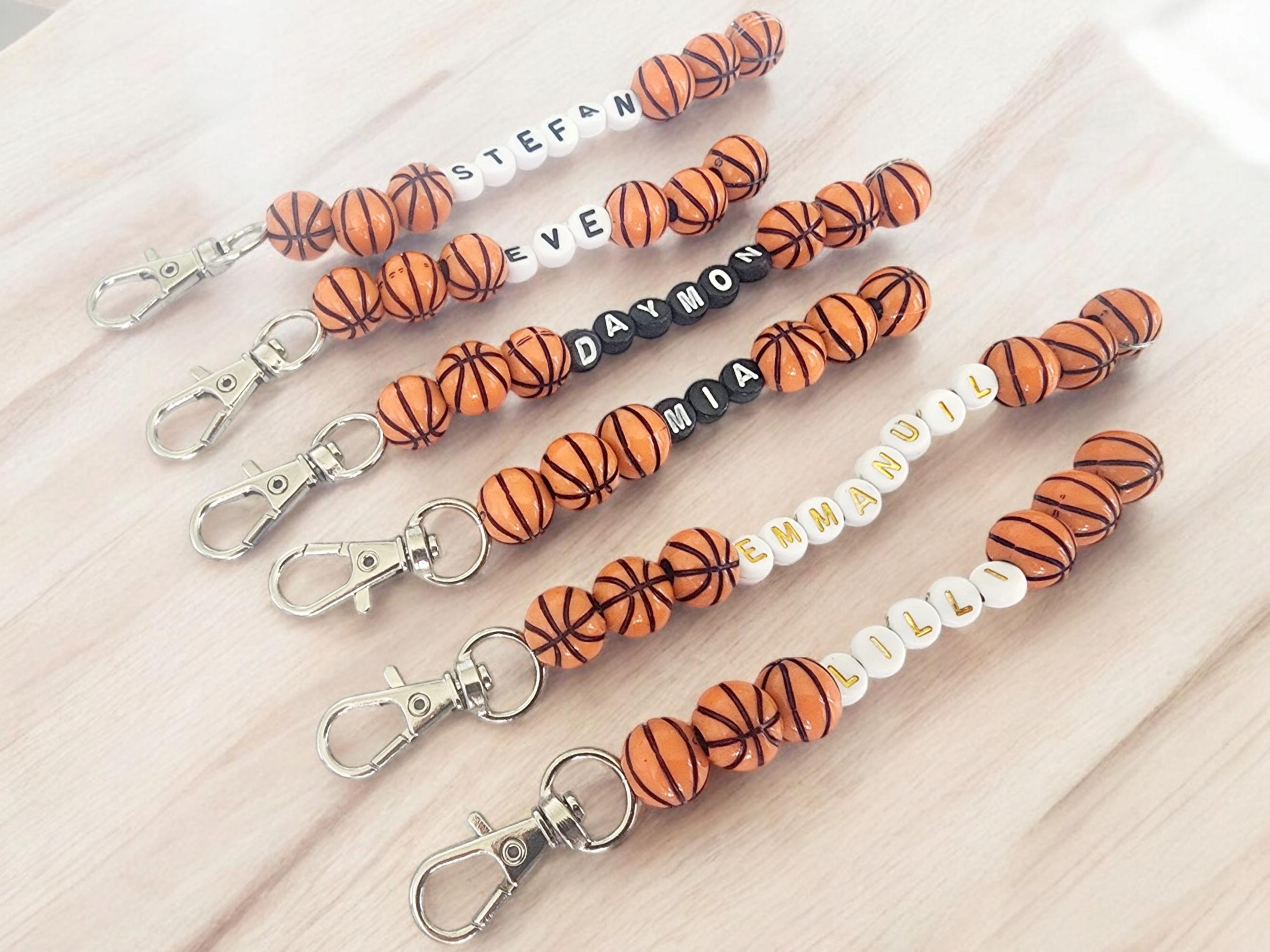 Personalized Basketball Name Keychain, Backpack Tag, School Name Label, Tumbler Charm, Lunchbox Tag, Name Gift