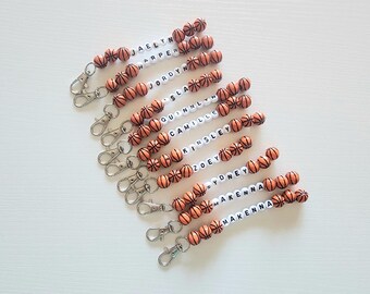 Custom Basketball Name Keychain: Personalized Backpack Tag