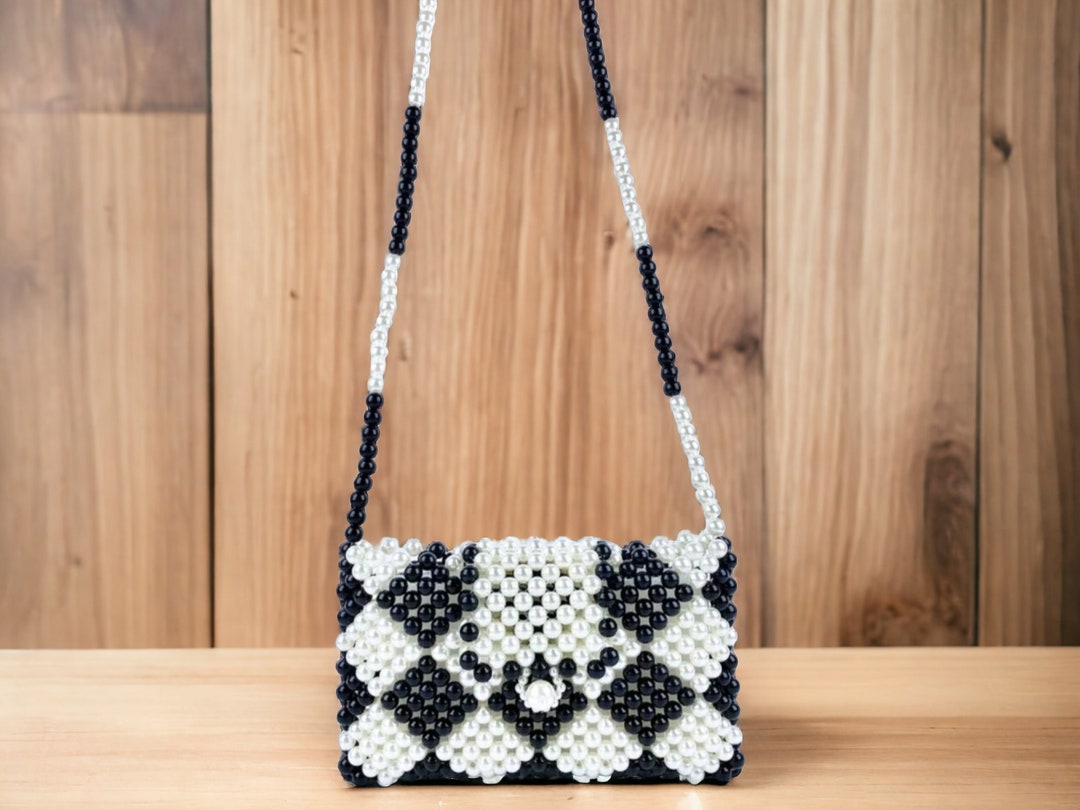 Handmade Pearl Bag White main image 1