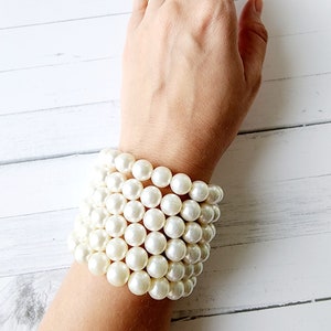Pearl Bracelet, Christmas bracelet, Christmas set, Christmas gifts, Christmas jewelry, perfect for a Christmas party