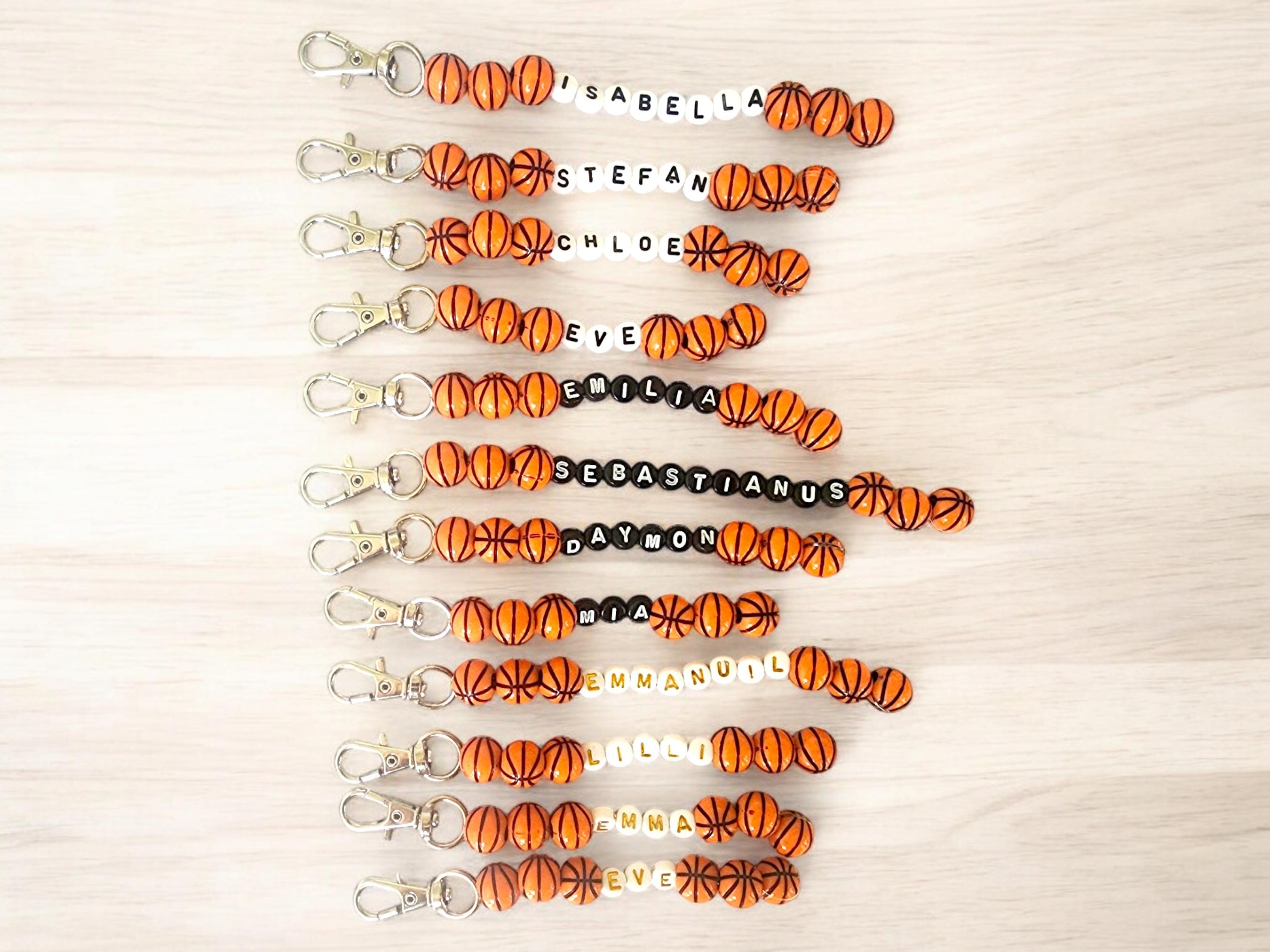 Personalized Basketball Name Keychain, Backpack Tag, School Name Label, Tumbler Charm, Lunchbox Tag, Name Gift