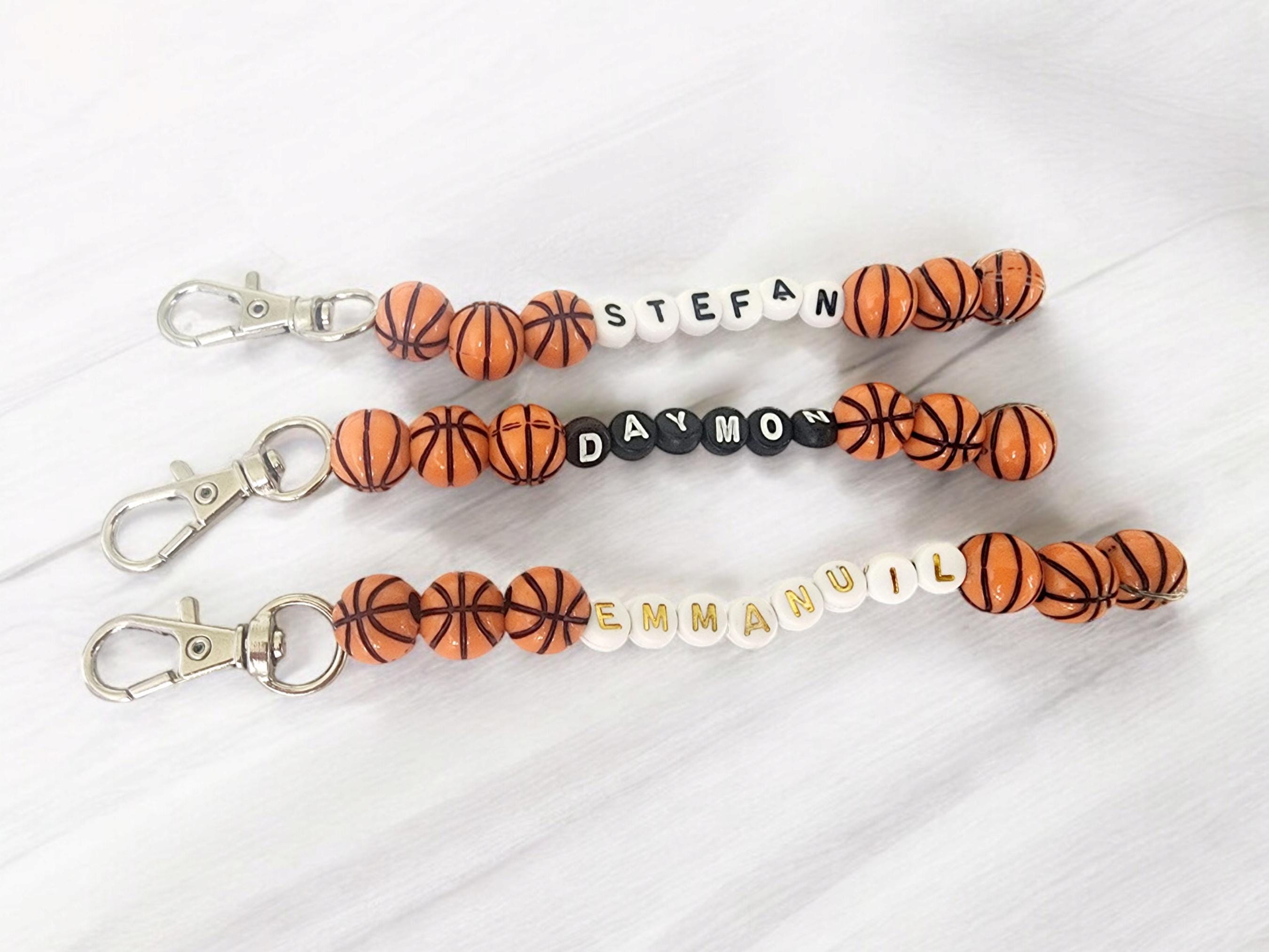 Personalized Basketball Name Keychain, Backpack Tag, School Name Label, Tumbler Charm, Lunchbox Tag, Name Gift