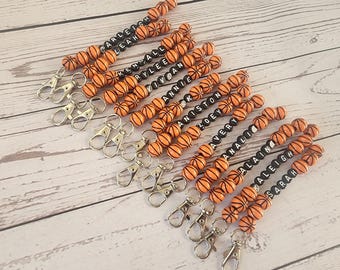 Custom Basketball Name Keychain: Personalized Backpack Tag