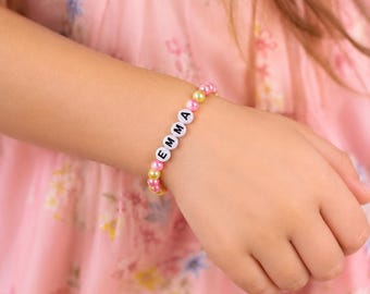 Personalized Name Bracelet, Custom Kids Bracelet, Beaded Name Bracelet, Personalized Gift, Custom Friendship Bracelet, Birthday Gift