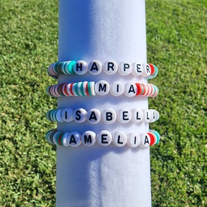 Initial Bracelets, Custom Name Bracelet, Personalized Name Bracelet, Heishi Bracelet, Christmas bracelets, Christmas gifts, Custom Gifts