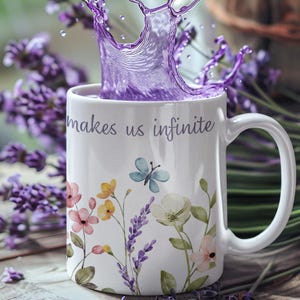 Coffee Cup, Gift For Her, Dragonfly Gift, Mother&#39;s Day, Flower Mug, mothers day gift, Floral Coffee Cup, Valentines Day, Gift For Women,