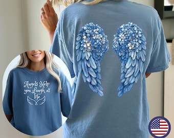 Comfort Colors Angel Wings T-Shirt, Boho Chic Fashion
