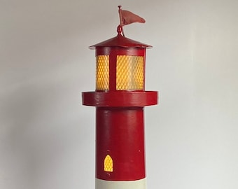 Vintage Handmade Novelty Lighthouse Lamp - One of a Kind