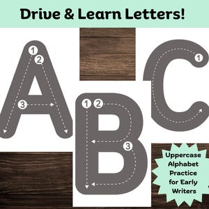 Alphabet Road Tracing Mats: Preschool Letter Practice (PDF Download)