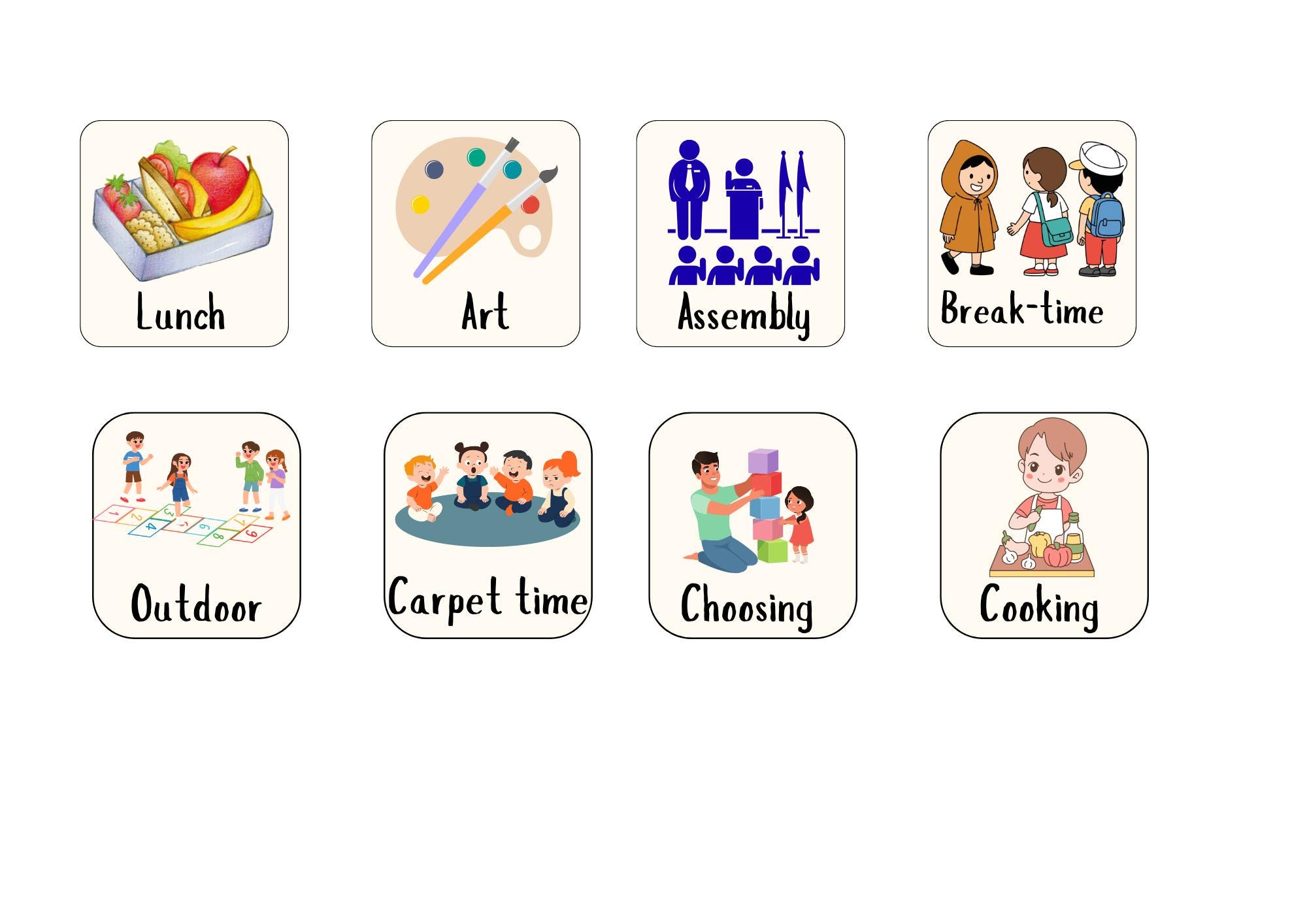 Class Visual Timetable: 40 Routine Cards + Posters (digital Download ...