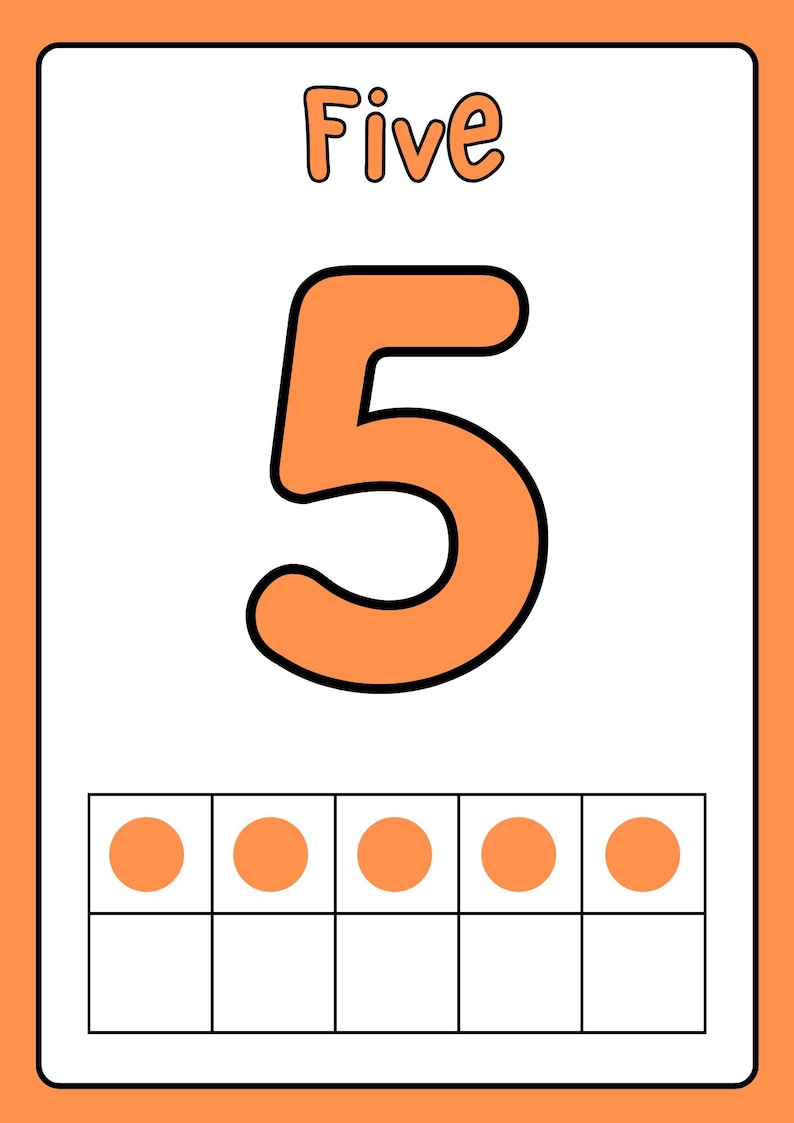 Number Flashcards: Ten Frame Cards 1-10 (printable) - Etsy