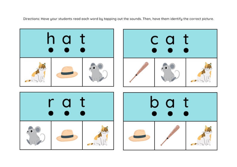 CVC Words Flash Cards Printable, CVC Words With Sound Buttons,learn to