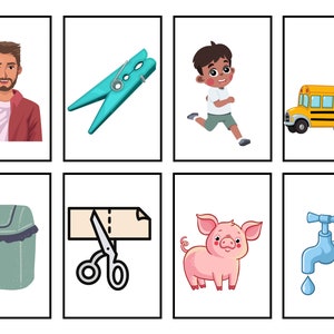Word Matching Game Phonics Flashcards Learning to Read Homeschool ...