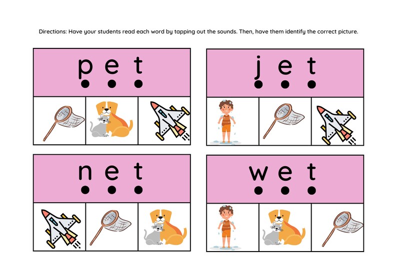 CVC Words Flash Cards Printable, CVC Words With Sound Buttons,learn to