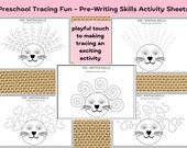 Preschool Tracing Activity Book: Pre-Writing Skills, Cat Design