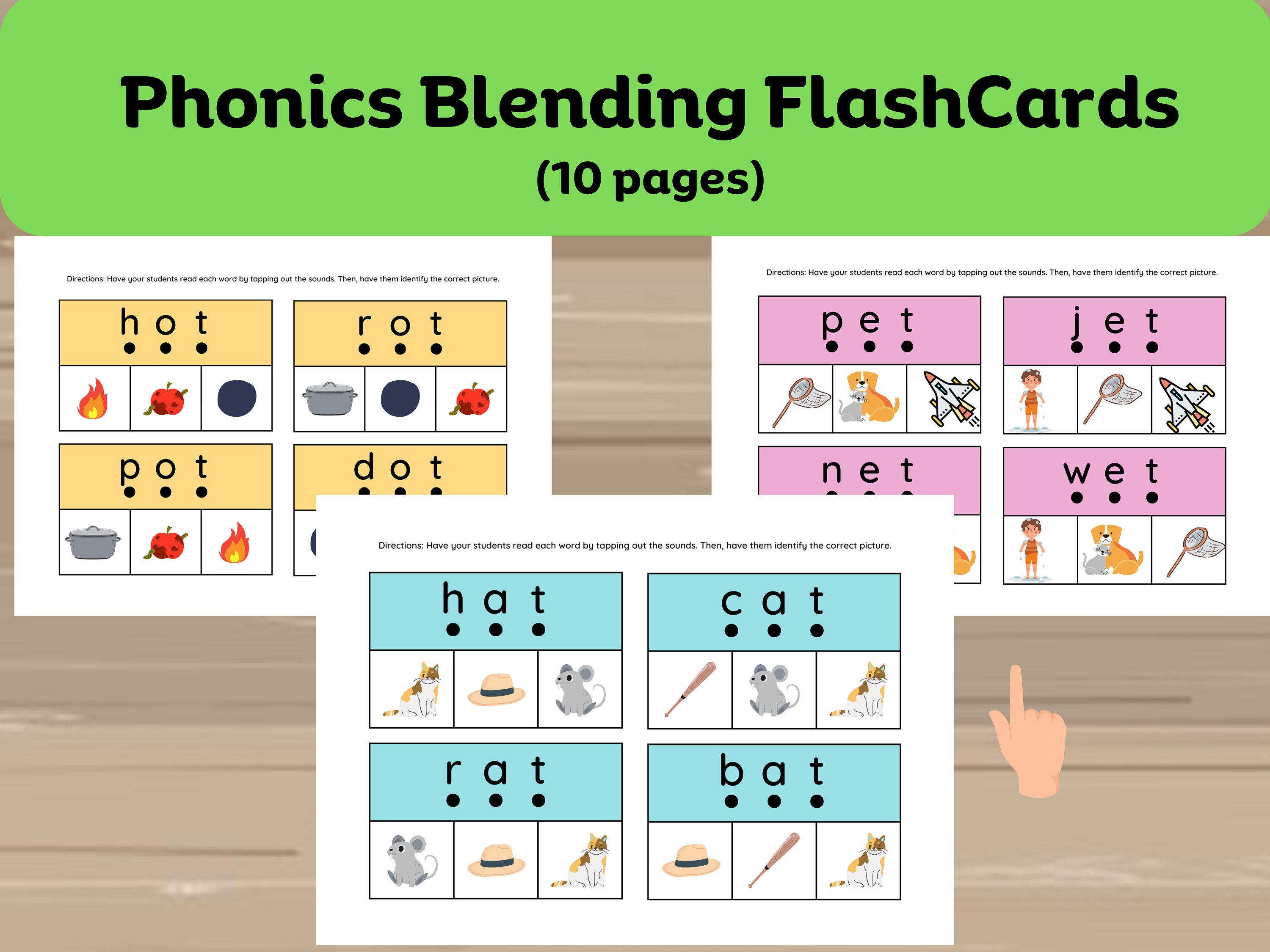 CVC Words Flash Cards Printable, CVC Words With Sound Buttons,learn to