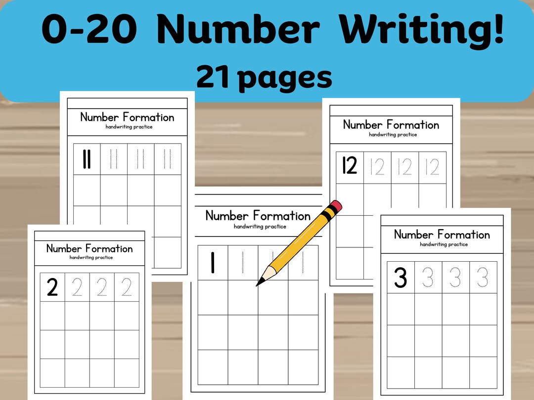 Preschool Numbers Tracing Worksheet, Handwriting Practice, Numbers 0 to ...