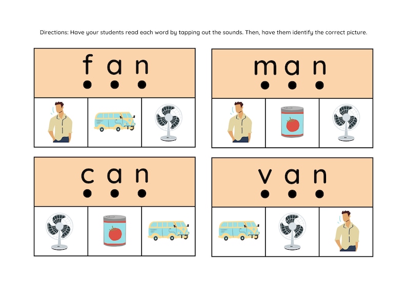 CVC Words Flash Cards Printable, CVC Words With Sound Buttons,learn to