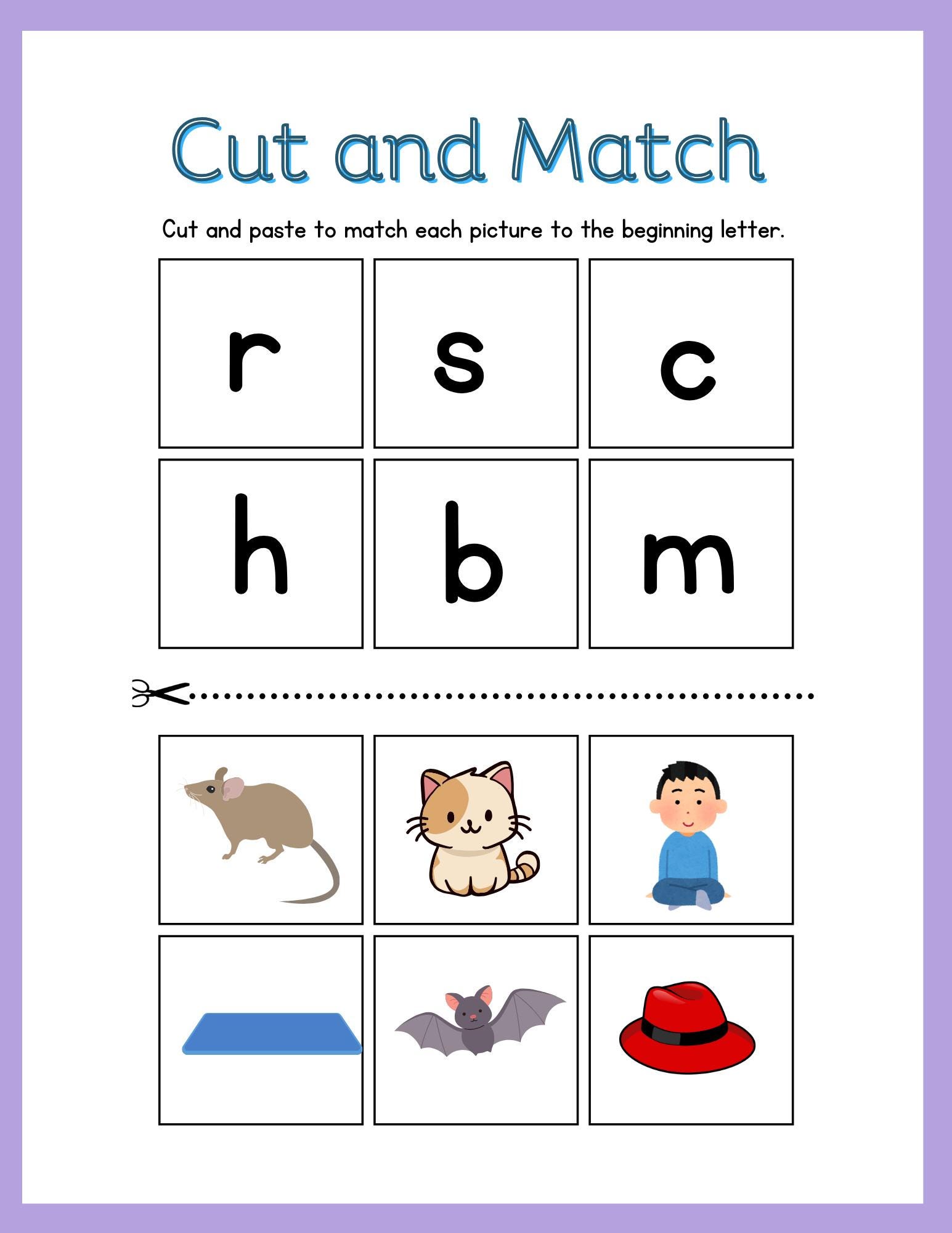 Phonics Game Reading Activity Kids Educational Activity Printable Learn ...