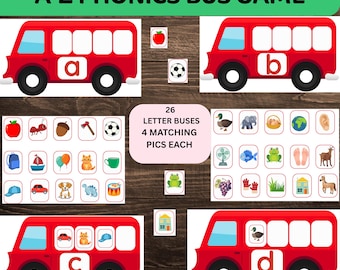 Alphabet Phonics Matching Game: A-Z Letter Sound Activity (PDF Download)