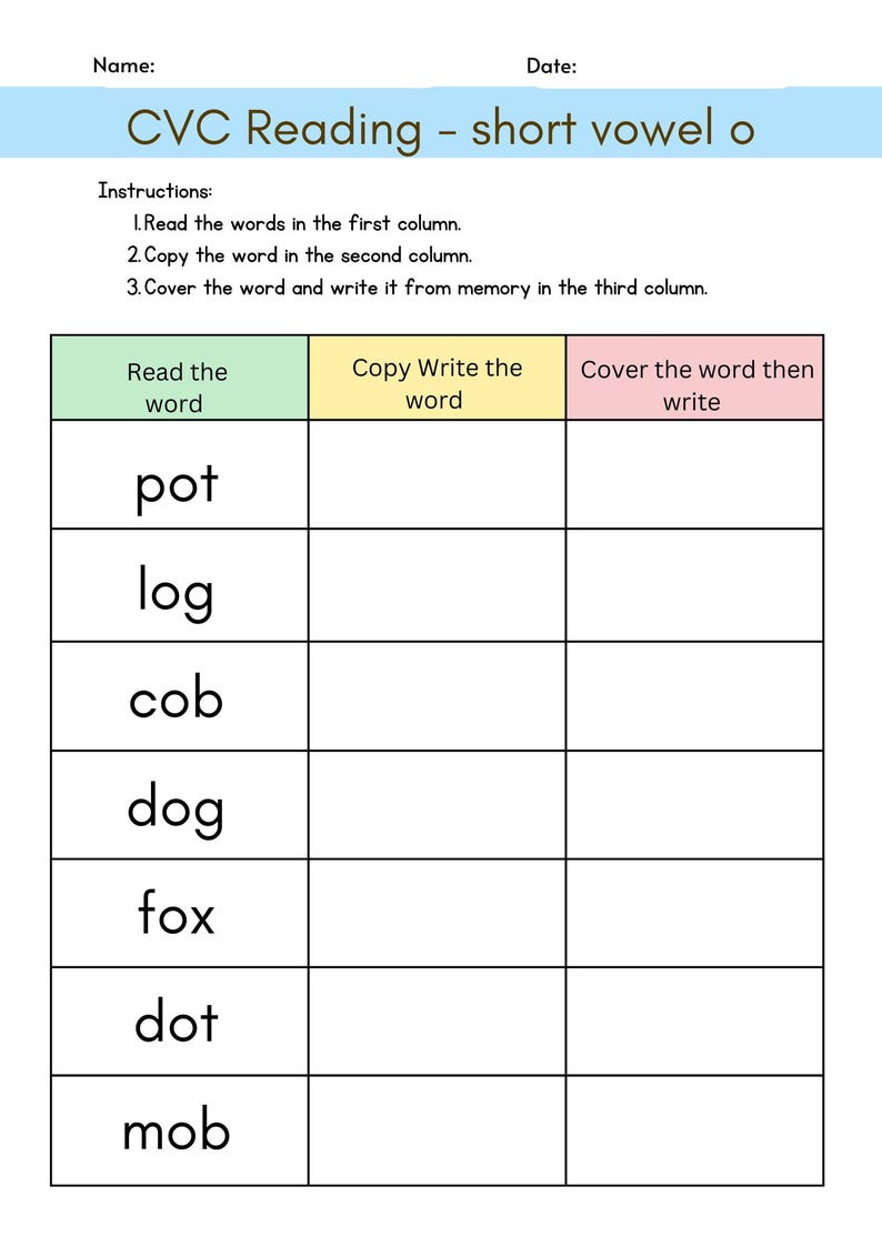 Phonics 3 Letter Word Cards, Phonics Mat, Phonics Notebook, Phonics ...