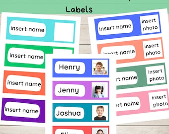 Printable Student Name & Photo Labels: Editable Classroom Organization