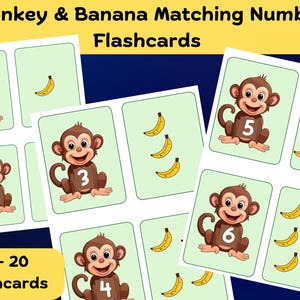 Flashcards de números de 1 a 20, Rastreamento de números, Cartões de correspondência de números, Números pré-escolares, Folhas de exercícios educacionais para crianças, Pôster de números de 1 a 20