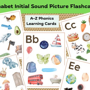 Cartes-éclair de l'alphabet Cartes Montessori Tableau de l'alphabet Tableau de la phonétique Activité sonore des lettres Tableau de l'alphabet Montessori Guide des sons pour débuter