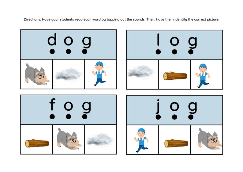 CVC Words Flash Cards Printable, CVC Words With Sound Buttons,learn to