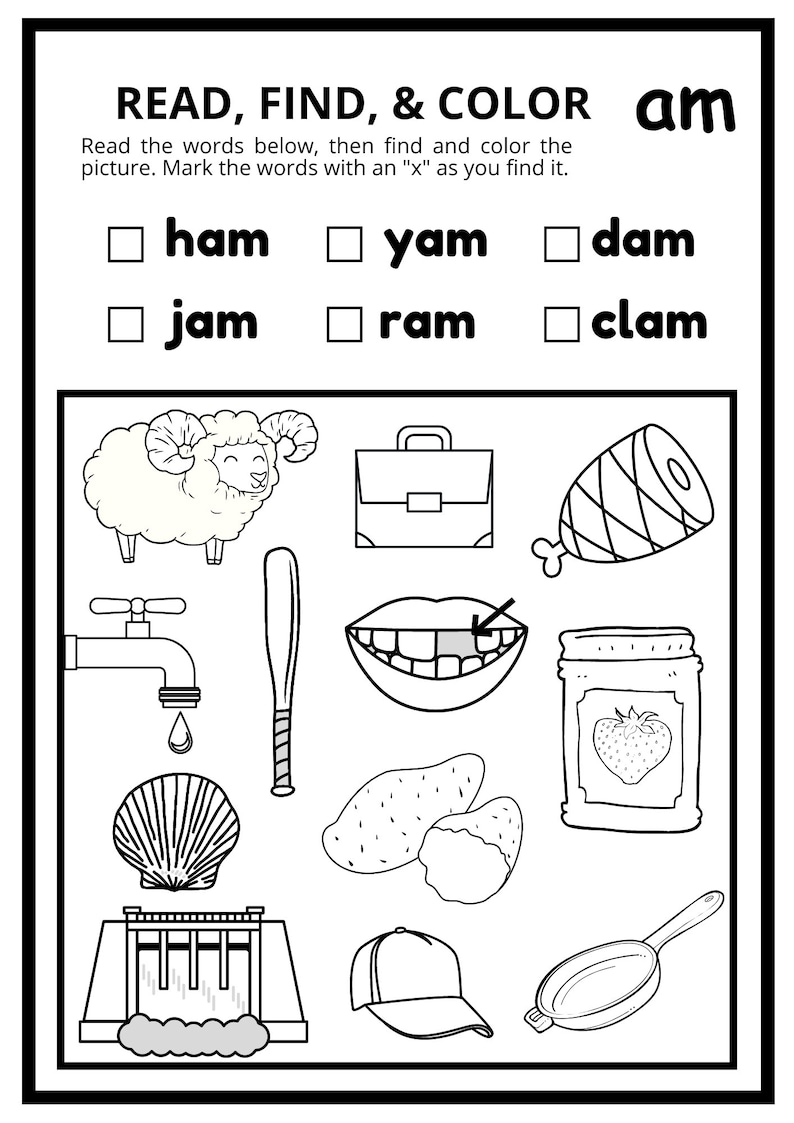 Phonics Cvc Words Early Reading Three Letter Words Printable