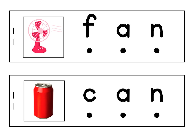 Reading CVC Words With Sound Buttons, Phonics CVC Words Printable for