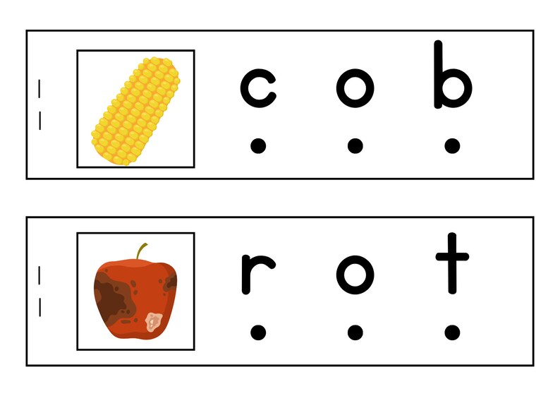 Reading CVC Words With Sound Buttons, Phonics CVC Words Printable for