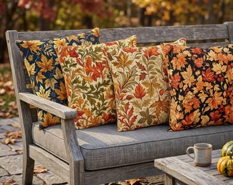 William Morris Herbst Blätter Outdoor Kissen: Wasserdichte Terrasse Dekor