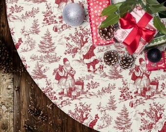 ロイヤル・スチュワートのチェック柄トリムのブルー・トワル・ツリー